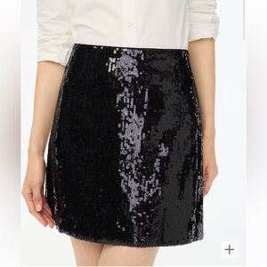 NWT JCrew Black Sequin Skirt Size 20